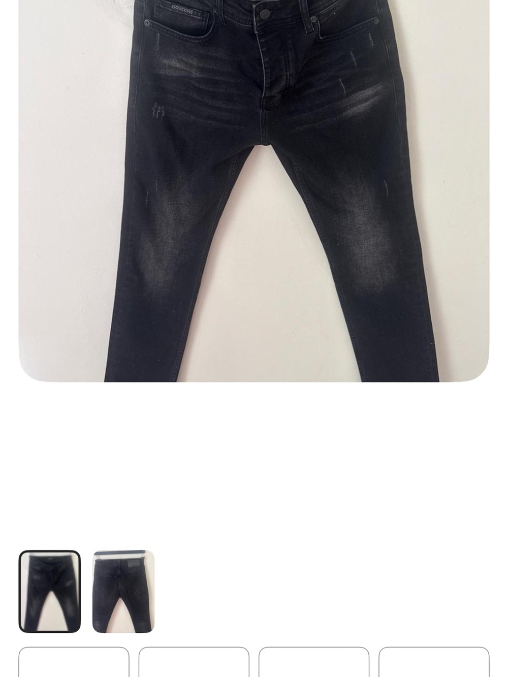 Gucci Men’s Black Skinny Jeans with Subtle Fade - Picture 6 of 6